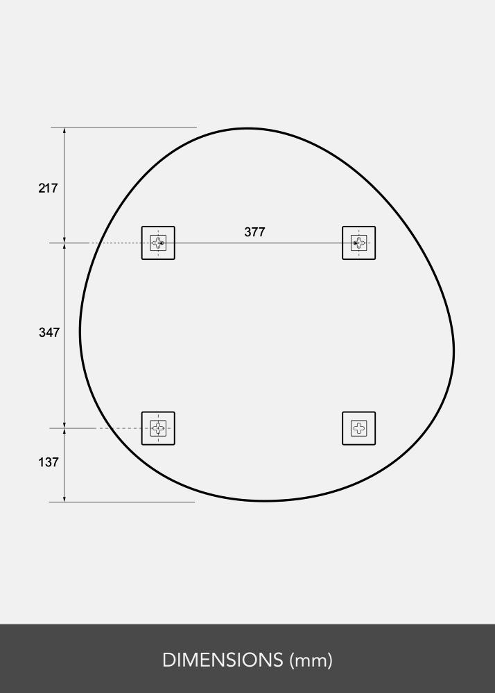 Lustro Finesse 70x70 cm