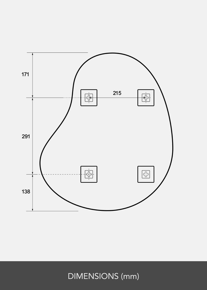 Lustro Cashew 50x60 cm