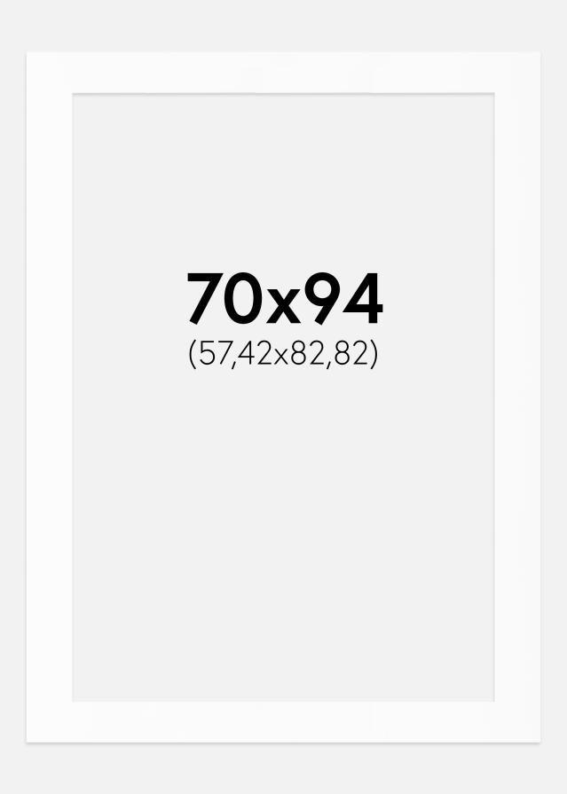 Passe-patrout Biały Standard (Białe Rdzeń) 70x94 cm (57,42x82,82)