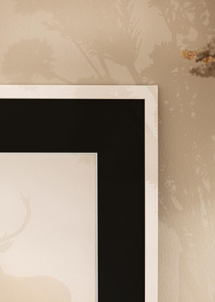 Rama Edsbyn Biały 18x18 cm - Passe-patrout Czarny 12x12 cm
