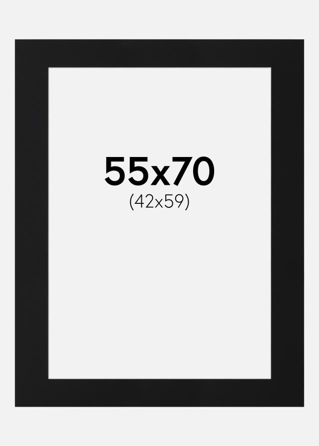 Passe-patrout Czarny Standard (Biały Rdzeń) 55x70 cm (42x59)