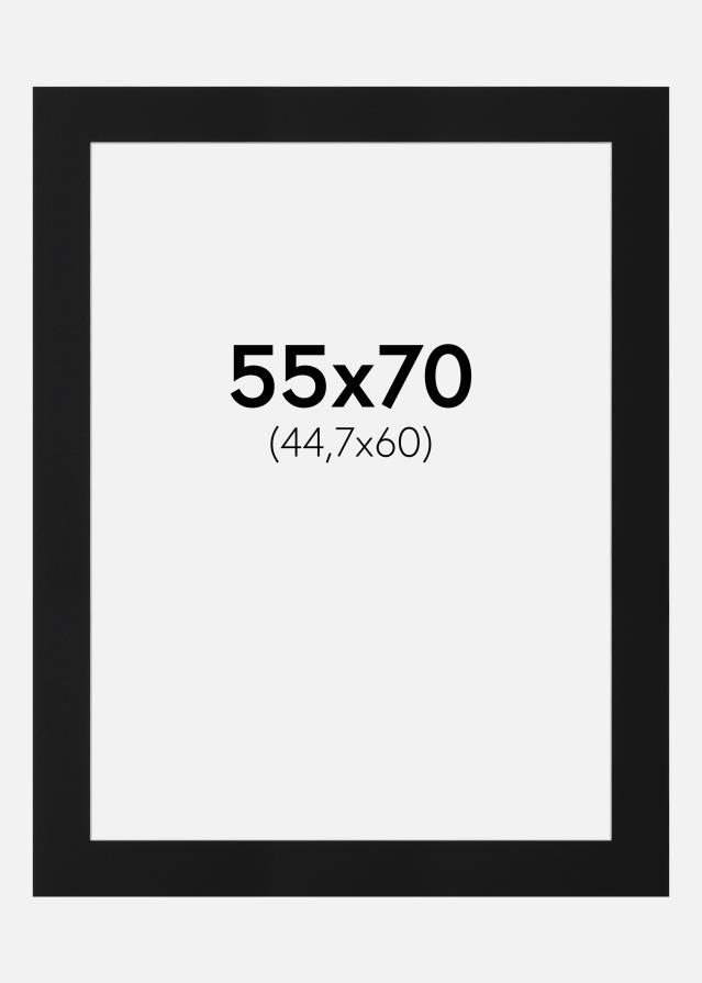 Passe-patrout Czarny Standard (Biały Rdzeń) 55x70 cm (44,7x60)