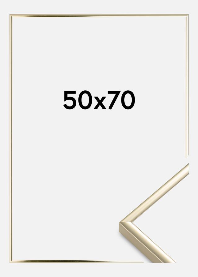 Rama Aluminium Szkło akrylowe Złoty Połysk 50x70 cm