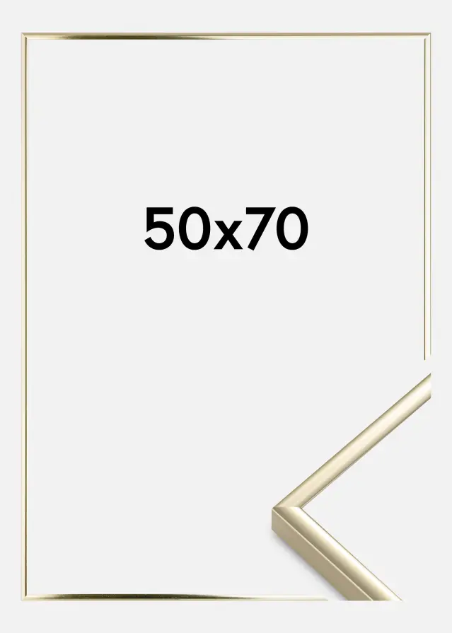 Rama Aluminium Szkło akrylowe Złoty Połysk 50x70 cm