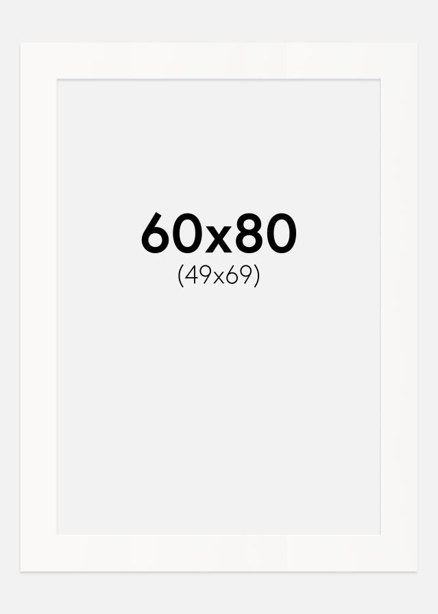 Passe-patrout Offwhite Biały środek 60x80 cm (49x69)