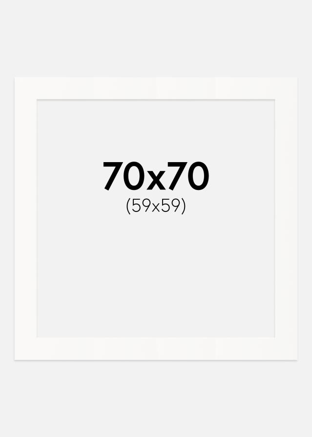 Passe-patrout Offwhite Biały środek 70x70 cm (59x59)