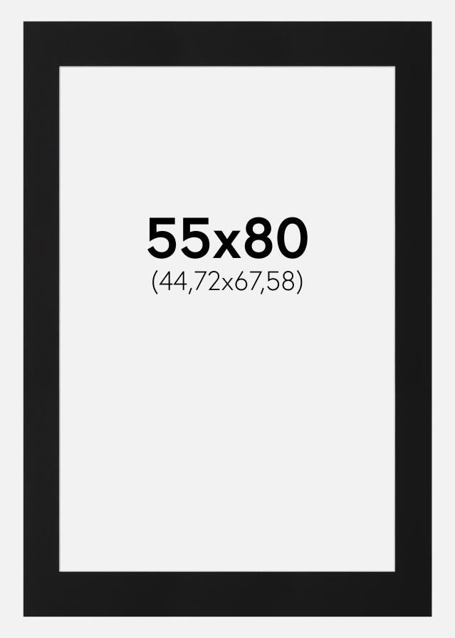 Passe-patrout Czarny Standard (Biały Rdzeń) 55x80 cm (44,72x67,58)