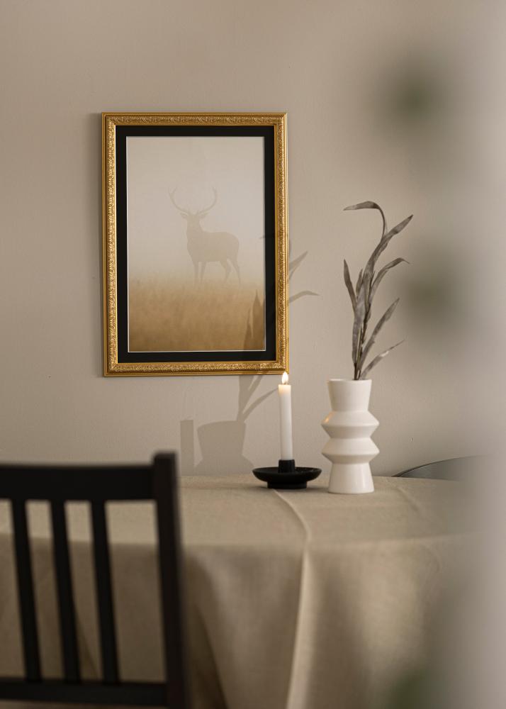 Rama Nostalgia Złoty 35x45 cm - Passe-patrout Czarny 11x14 inches