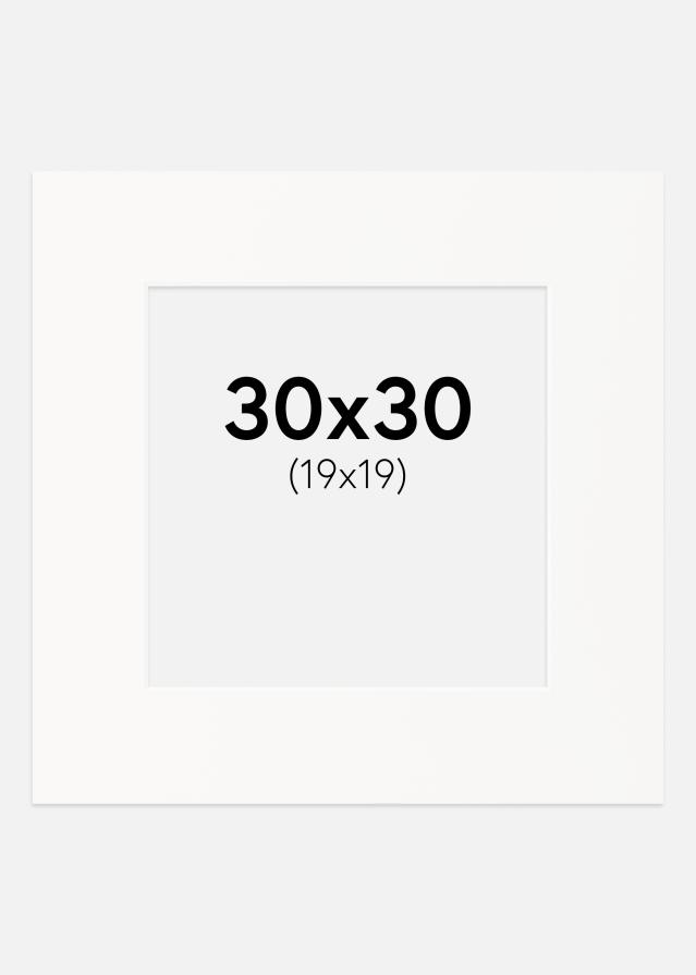 Passe-patrout Offwhite Biały środek 30x30 cm (19x19)