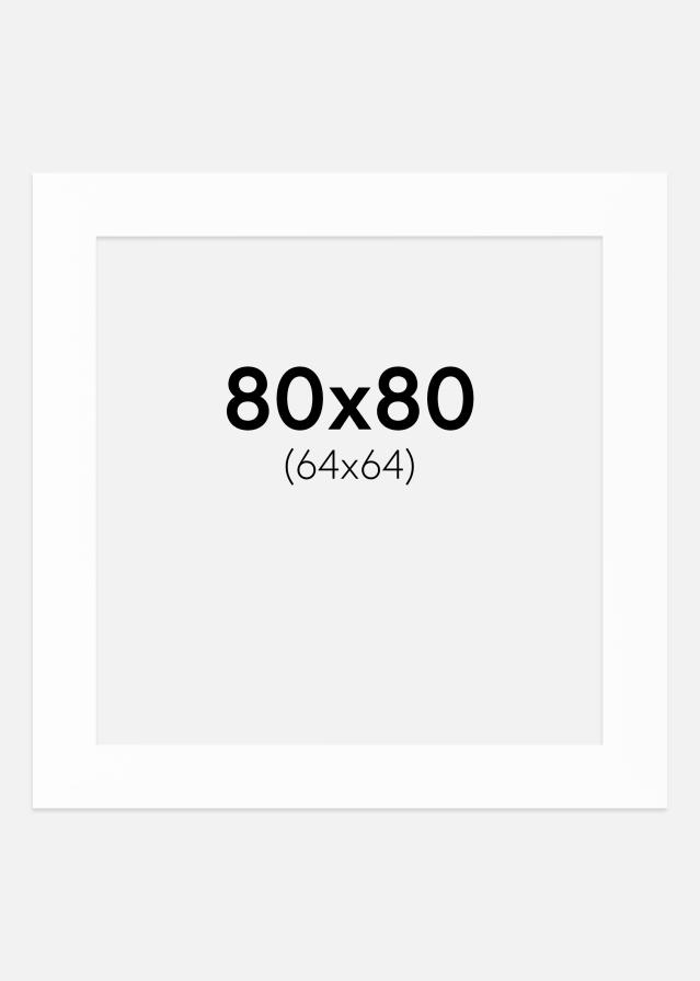 Passe-patrout Biały Biały środek 80x80 cm (64x64)