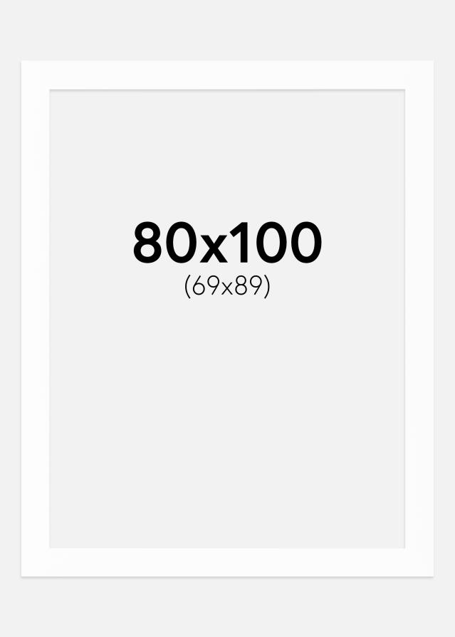 Passe-patrout Biały Biały środek 80x100 cm (69x89)
