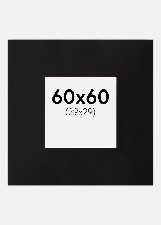 Passe-patrout XXL Czarny Biały środek 60x60 cm (29x29)