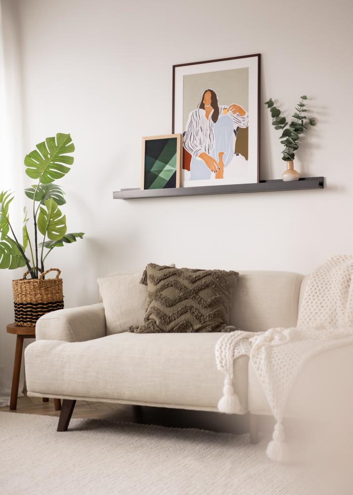 KAILA Półka na obrazy Czarna 120 cm