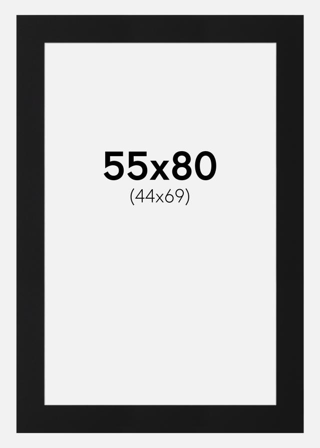 Passe-patrout Czarny Standard (Biały Rdzeń) 55x80 cm (44x69)
