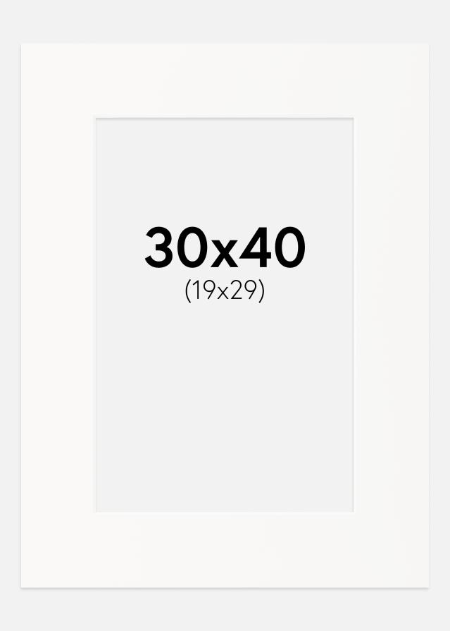 Passe-patrout Offwhite Biały środek 30x40 cm (19x29)