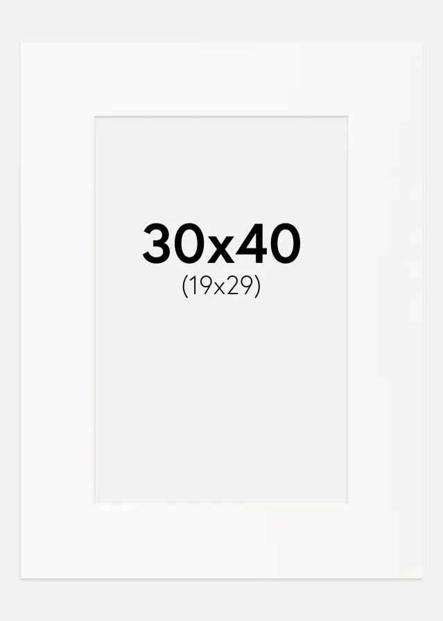 Passe-patrout Offwhite Biały środek 30x40 cm (19x29)