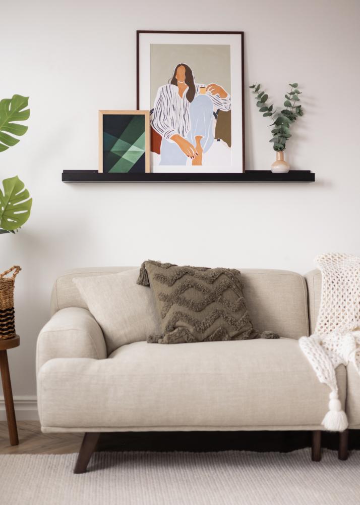 KAILA Półka na obrazy Czarna 120 cm