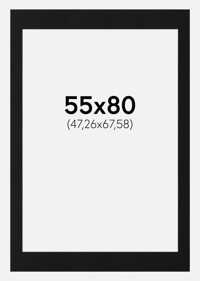 Passe-patrout Czarny Standard (Biały Rdzeń) 55x80 cm (47,26x67,58)