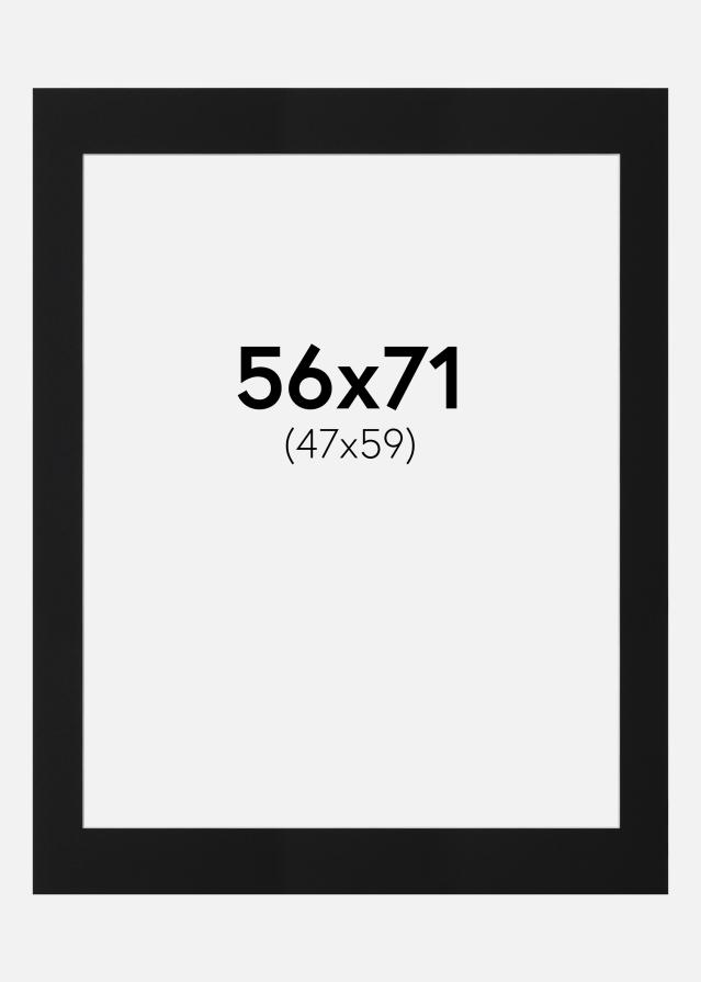 Passe-patrout Czarny Standard (Biały Rdzeń) 56x71 cm (47x59)
