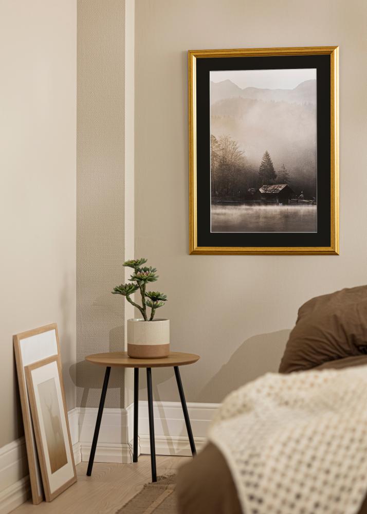 Rama Västkusten Złoty 32x45 cm - Passe-patrout Czarny 10x12 inches