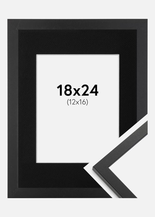 Rama Trendy Czarny 18x24 cm - Passe-patrout Czarny 13x17 cm