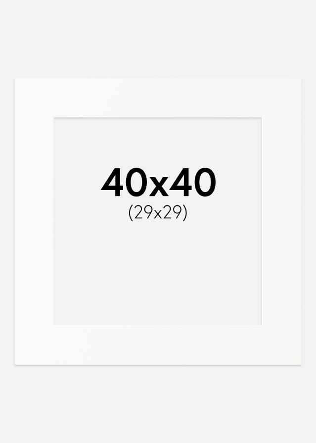 Passe-patrout Offwhite Biały środek 40x40 cm (29x29)