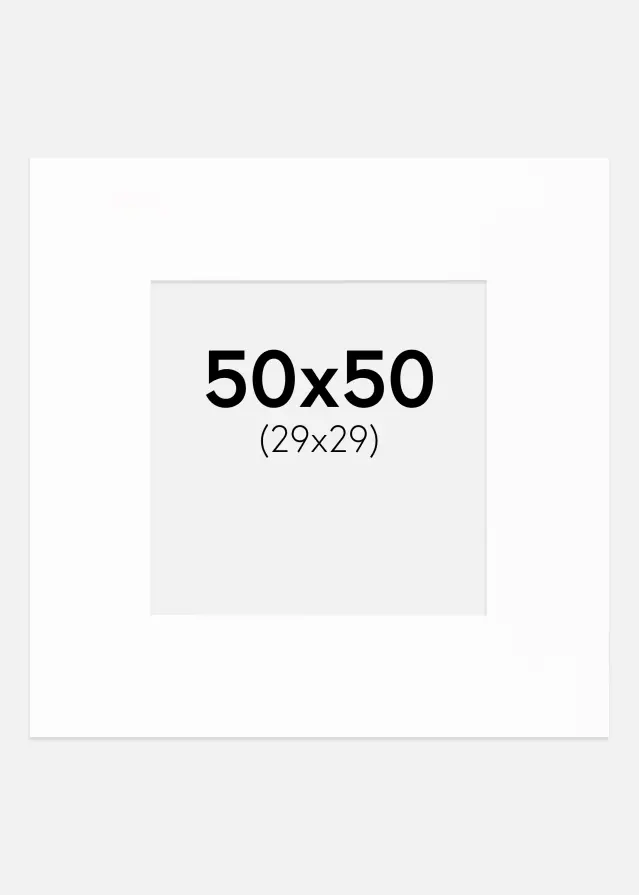 Passe-patrout XL Biały Biały środek 50x50 cm (29x29)