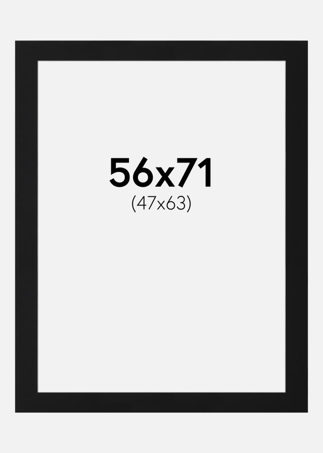 Passe-patrout Czarny Standard (Biały Rdzeń) 56x71 cm (47x63)