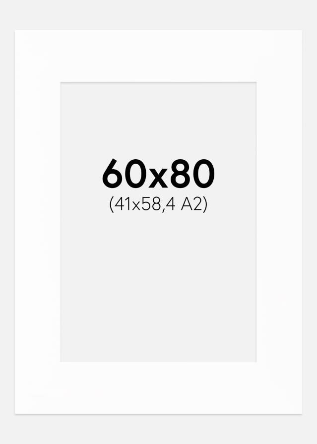 Passe-patrout XL Biały Biały środek 60x80 cm (41x58,4 - A2)