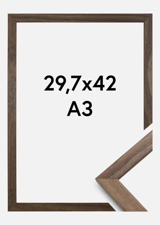 Rama Stylowy Szkło akrylowe Orzech 29,7x42 cm (A3)