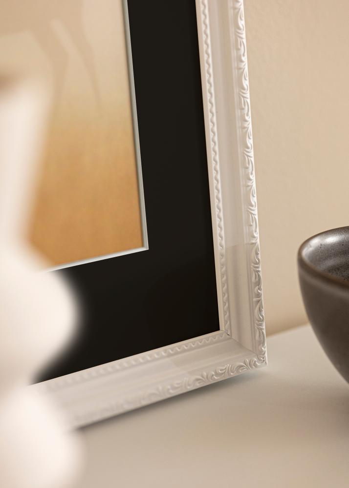 Rama Abisko Biały 24x30 cm - Passe-patrout Czarny 18x24 cm