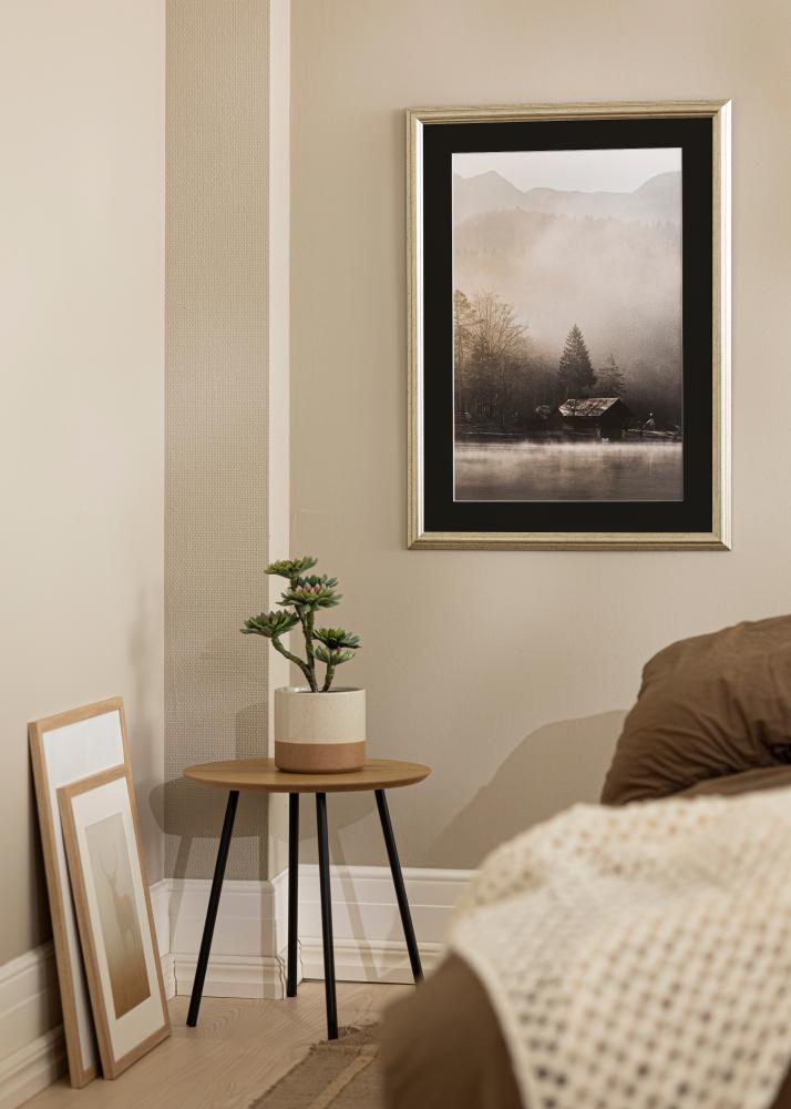 Rama Västkusten Srebrny 70x100 cm - Passe-patrout Czarny 62x93 cm