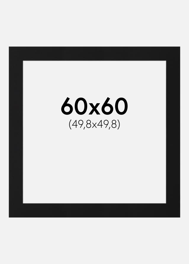 Passe-patrout Czarny Standard (Biały Rdzeń) 60x60 cm (49,8x49,8)
