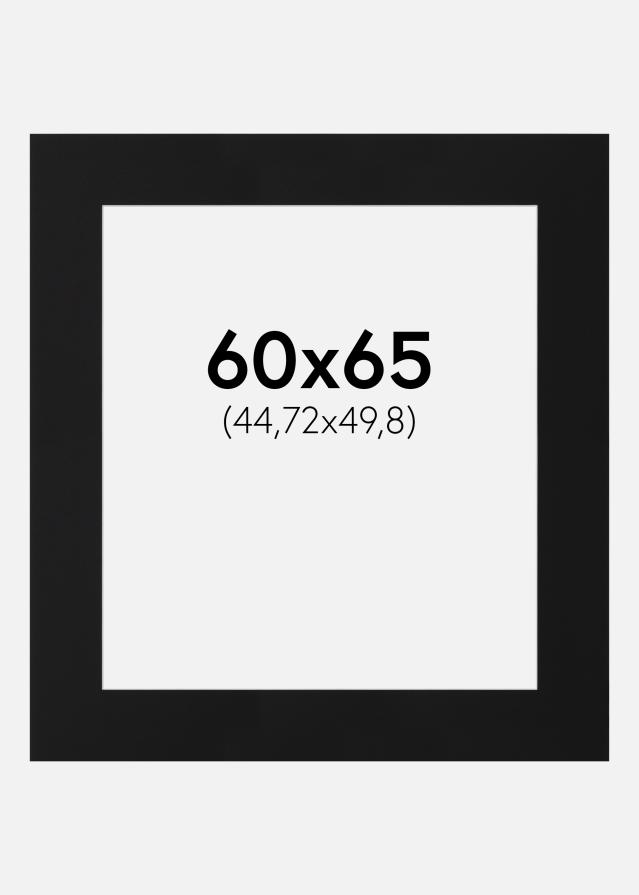 Passe-patrout Czarny Standard (Biały Rdzeń) 60x65 cm (44,72x49,8)