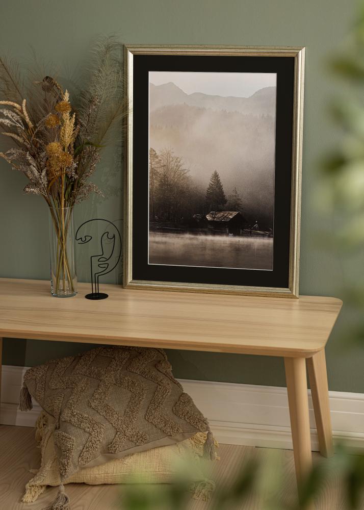 Rama Västkusten Srebrny 70x100 cm - Passe-patrout Czarny 62x93 cm