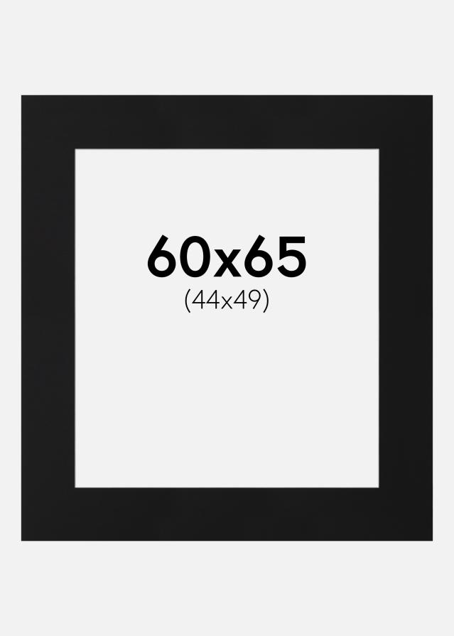 Passe-patrout Czarny Standard (Biały Rdzeń) 60x65 cm (44x49)