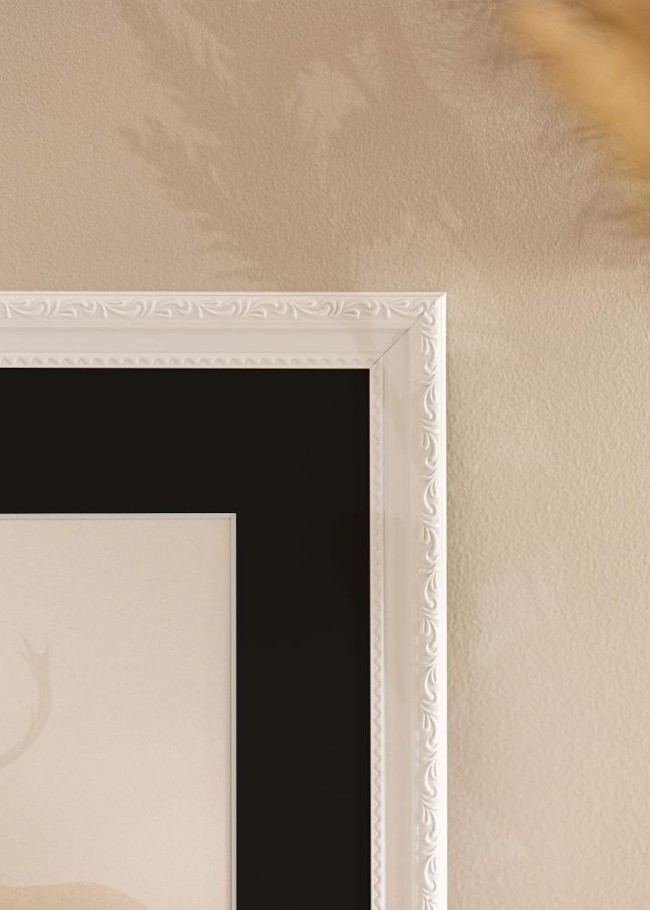 Rama Abisko Biały 24x30 cm - Passe-patrout Czarny 18x24 cm