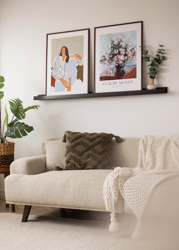 KAILA Półka na obrazy Czarna 140 cm