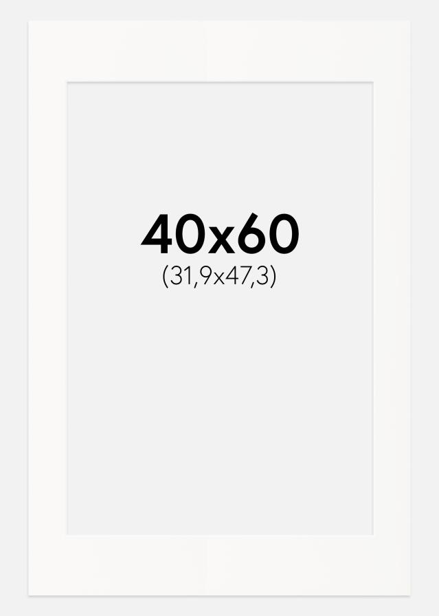 Passe-patrout Offwhite Biały środek 40x60 cm (31,9x47,3 - A3+)
