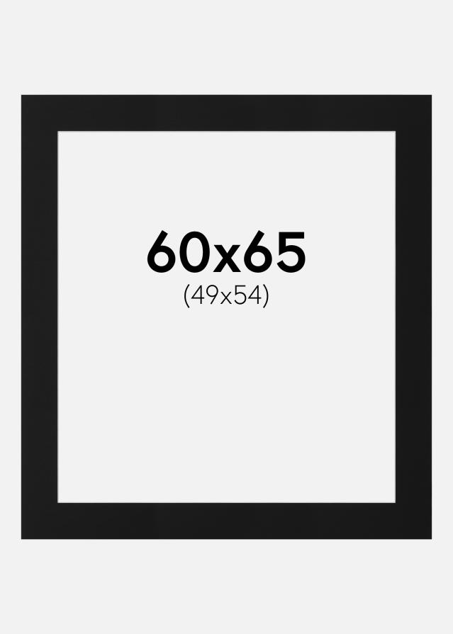 Passe-patrout Czarny Standard (Biały Rdzeń) 60x65 cm (49x54)