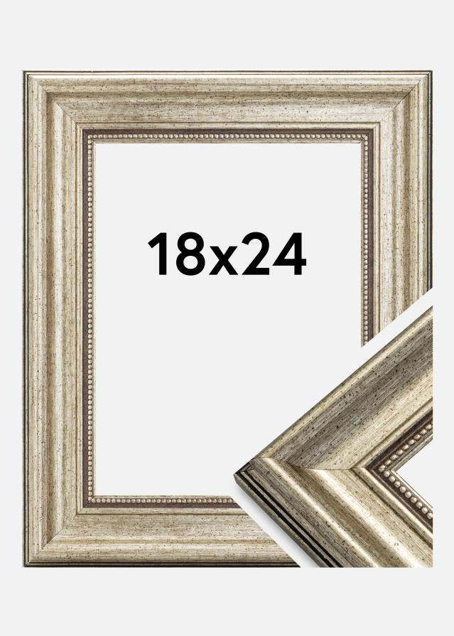 Rama Rokoko Srebrny 18x24 cm