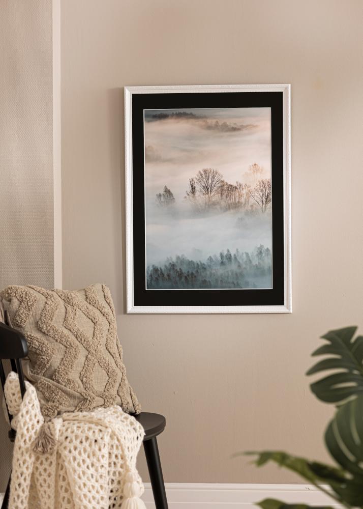 Rama Abisko Biały 24x30 cm - Passe-patrout Czarny 18x24 cm