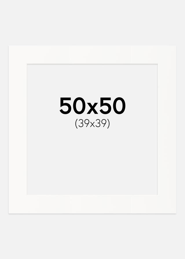 Passe-patrout Offwhite Biały środek 50x50 cm (39x39)