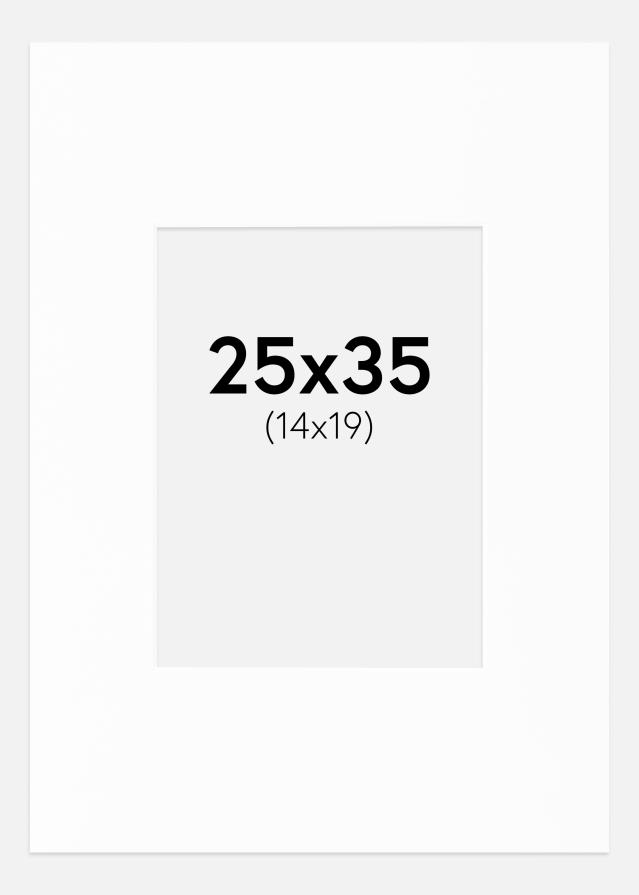 Passe-patrout XL Biały Biały środek 25x35 cm (14x19)