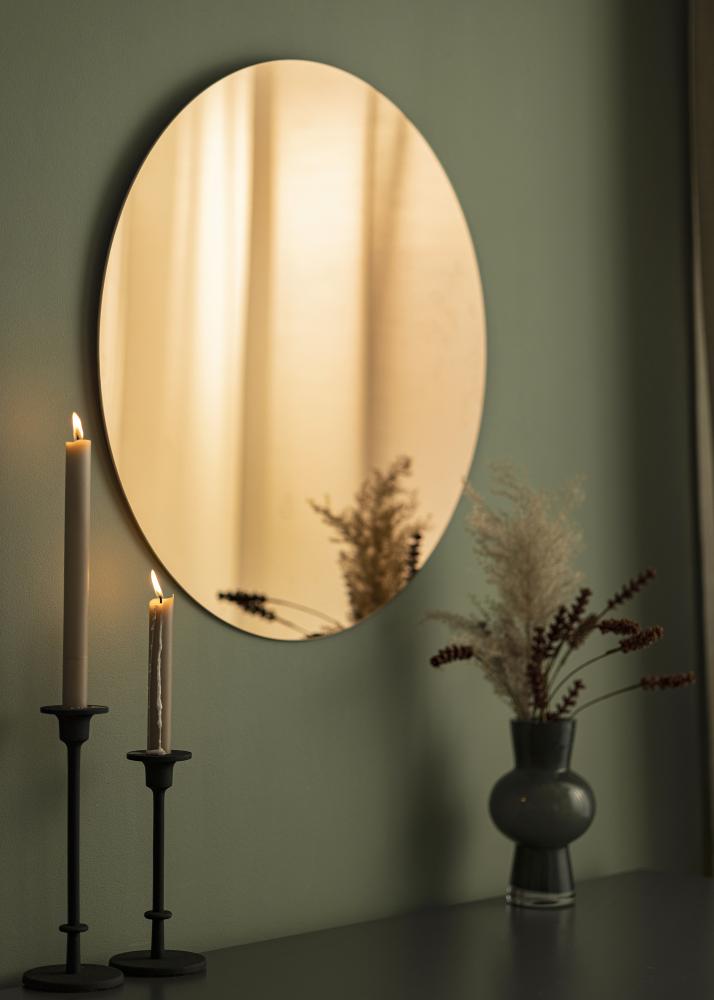 KAILA Okrągły Lustro Rose Gold 60 cm Ø