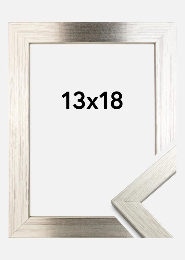 Rama Srebrny Wood 13x18 cm