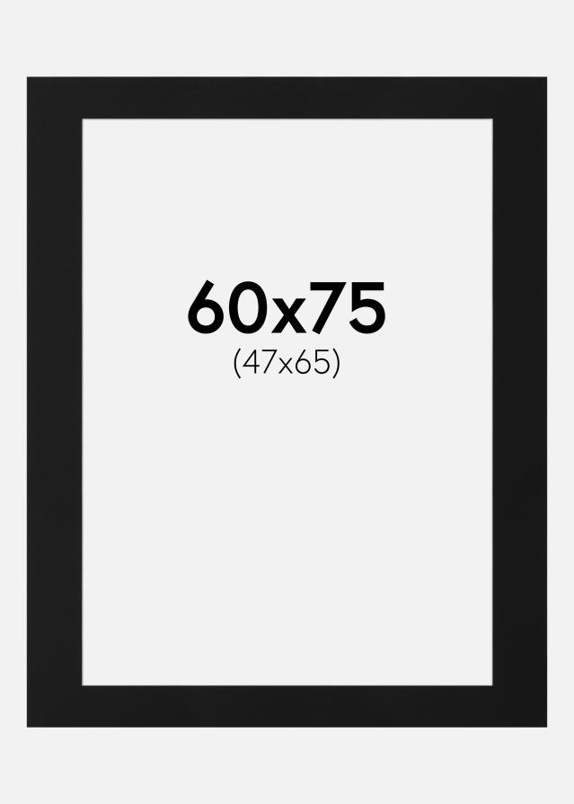 Passe-patrout Czarny Standard (Biały Rdzeń) 60x75 cm (47x65)