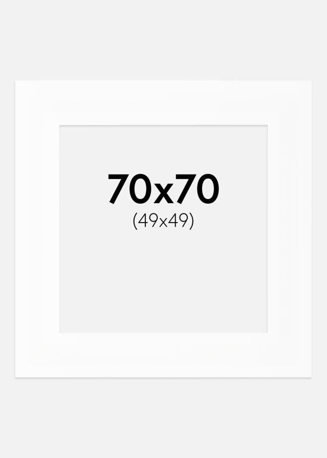 Passe-patrout XXL Standard Biały Biały środek 70x70 cm (49x49)