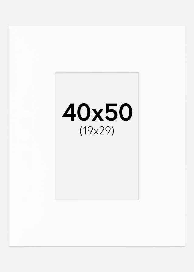 Passe-patrout XL Standard Biały Biały środek 40x50 cm (19x29)
