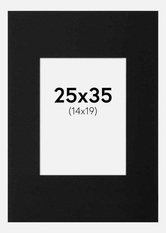 Passe-patrout XL Czarny Biały środek 25x35 cm (14x19)